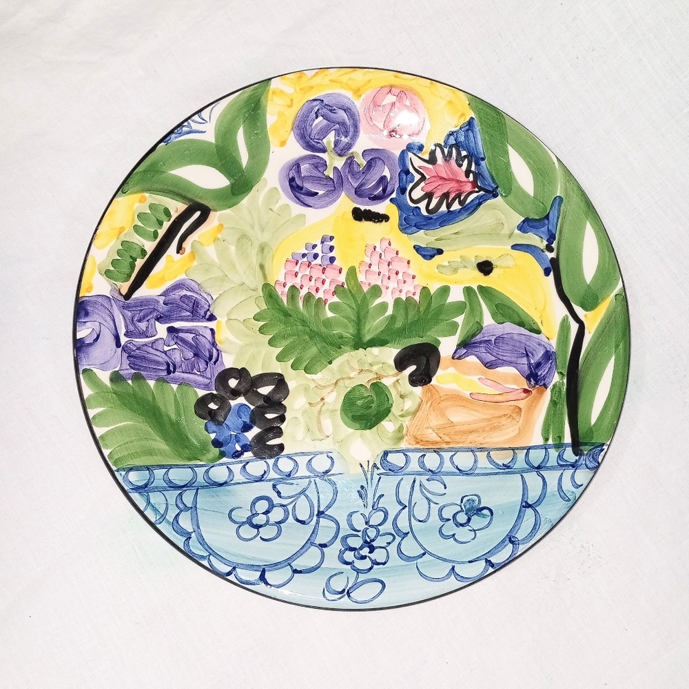 Favanol Portugal Crate & Barrel Martinique Dinner Plate - Picture 1 of 3